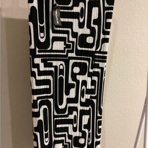 PLT black/white midi skirt